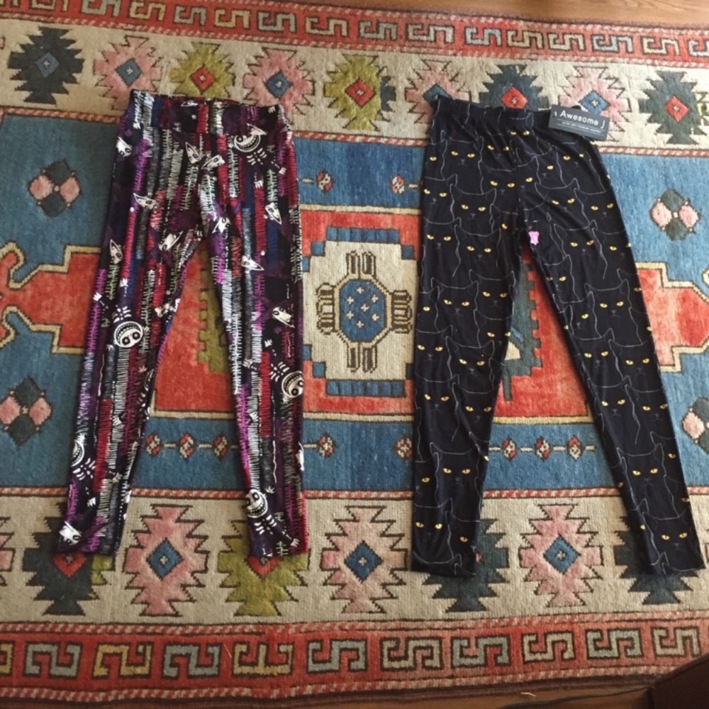 Lot NWT LulaRoe Nightmare OS+NWT Cat Leggings OS